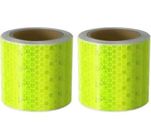 Green Reflective Safety Tape, 2 Rolls 3m X 5cm No Residue Reflector Tape Self-Ad