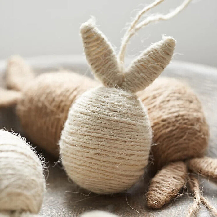 The White Company - Mini Jute Bunny Eggs – Set of 4