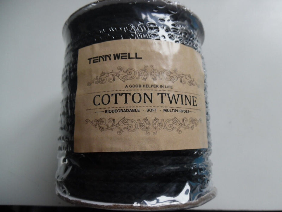 ten well cotton twine 5mm thick 165ft Black