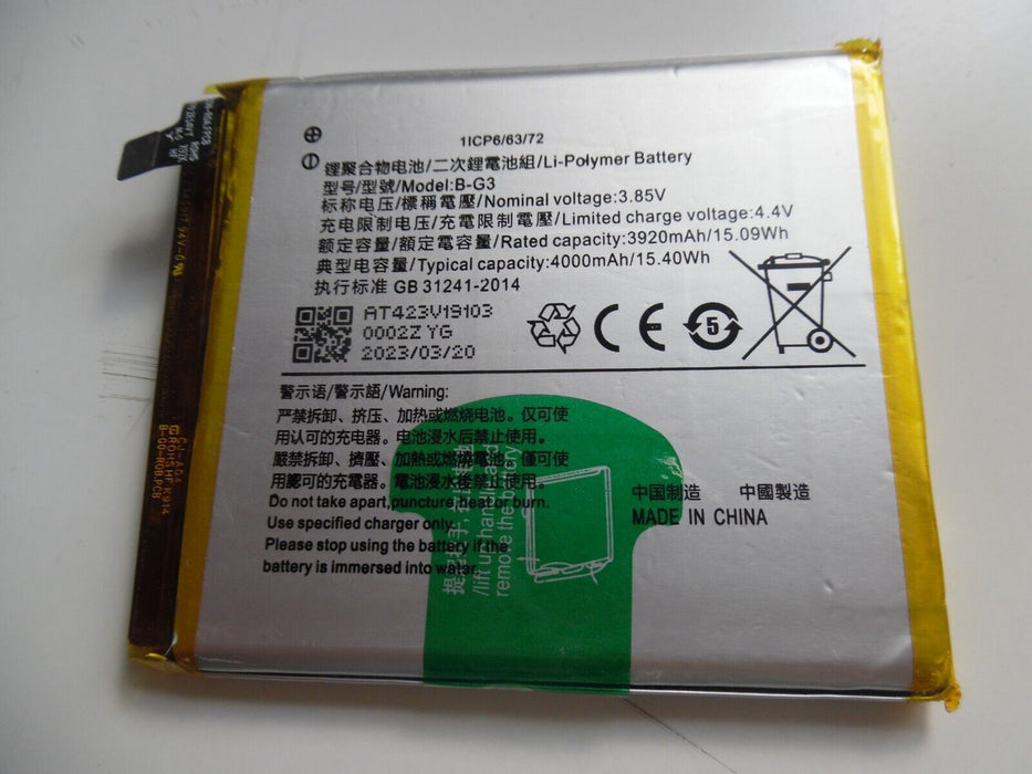 Battery for VIVO X27 Pro B-G3 3.85V 3920mAh