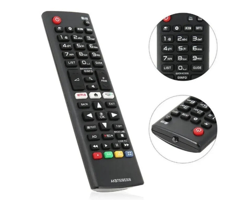 AKB75095308 LG TV REPLACEMENT REMOTE CONTROL FOR SMART TV LED 3D NETFLIX BUTTON