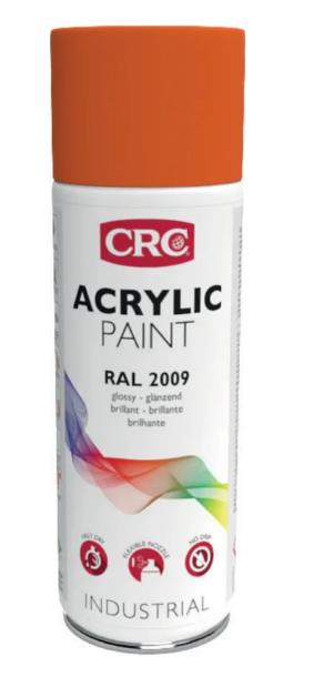 1 can  CRC 400ml RAL 2009 Orange Gloss Spray Paint