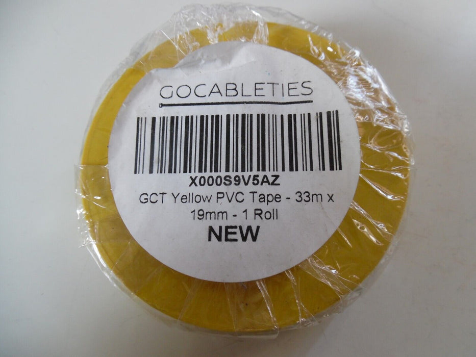 yellow pvc tape 33m x 19m