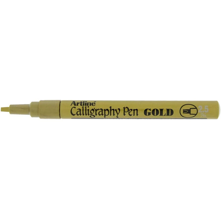 Artline EK993 Gold Metallic Calligraphy Pen Marker Medium 2.5mm Tip