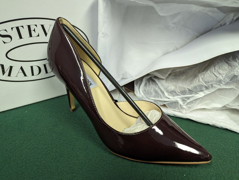 Steve Madden 'Rachhell' Burgundy Patent Heels UK 7.5