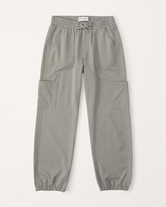 Abercrombie Kids Girls Parachute Utility Pants - Green 15/16