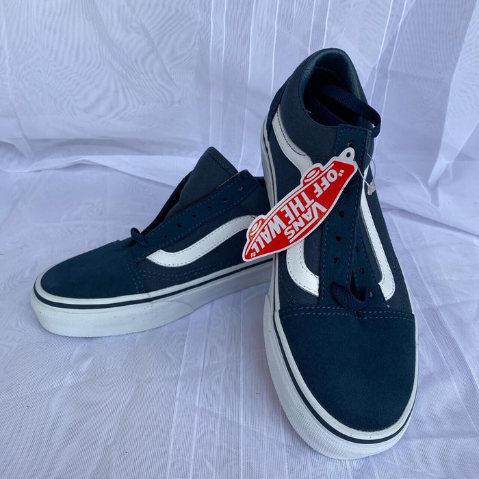 Vans 'Old Skool' Suede - Blue & White Trainers UK 8