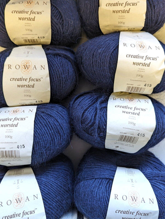 8x Rowan Creative Focus Worsted Ball 100g - Blue