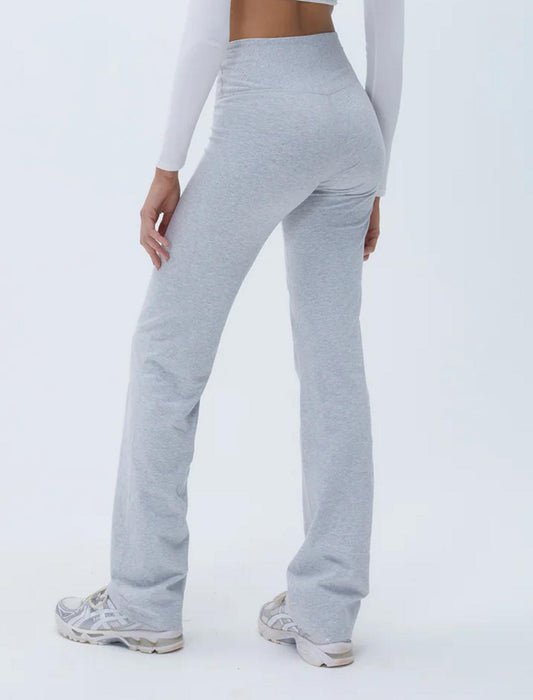 Adanola Cotton Yoga Pant - Grey Melange S