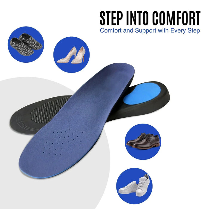 Shoe Insoles  Arch Support Pads Flat Feet for Men & Women UK 3-7