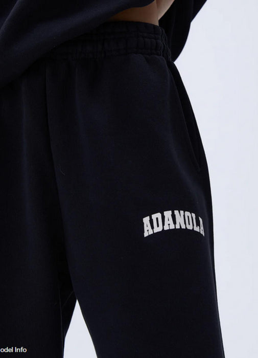 ADANOLA - Varsity Sweatpants - Black - XLarge