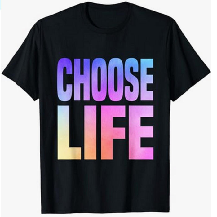 Choose Life Multi Coloured T-Shirt - Womens XLarge