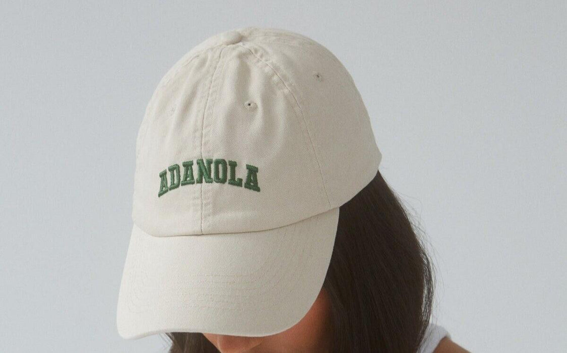 Adanola Varsity Cap - Cream/Green One Size