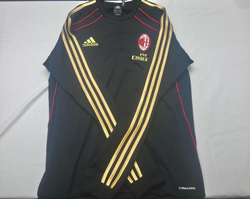 AC Milan Adidas Football Black Jumper UK38/40