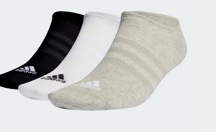 Adidas No-Show 3 Pairs Men's Women Thin And Light Summer Socks Gym Trainer Socks