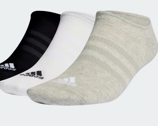 Adidas No-Show 3 Pairs Men's Women Thin And Light Summer Socks Gym Trainer Socks