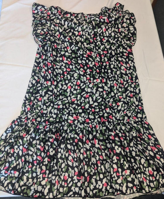 Unbranded Black Floral Pattern Dress XL