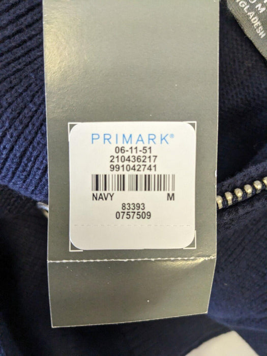 Primark Half Zip Jumper Navy Size Medium