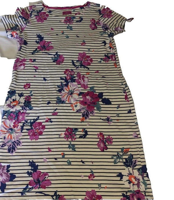 Joules Midi Dress Pink Floral Size UK 18