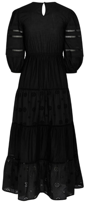 Never Fully Dressed Black Broderie Smock Dress - UK24