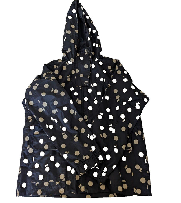 Radley Scatter Spot Pac a Mac Jacket Black Size Medium