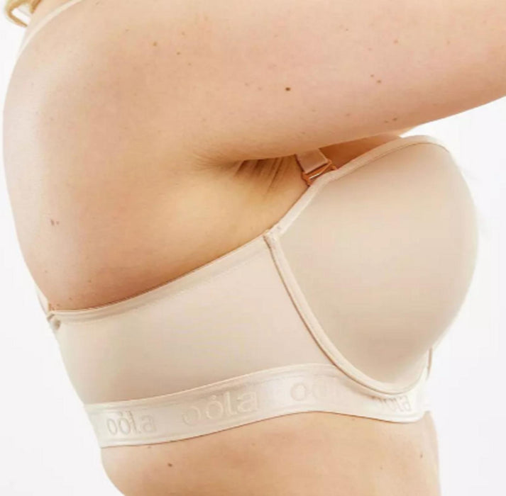 Oola Longline Moulded Strapless Bra - Light Beige - 38D