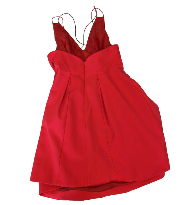 Top Shop Midi Dress Red Size UK 10