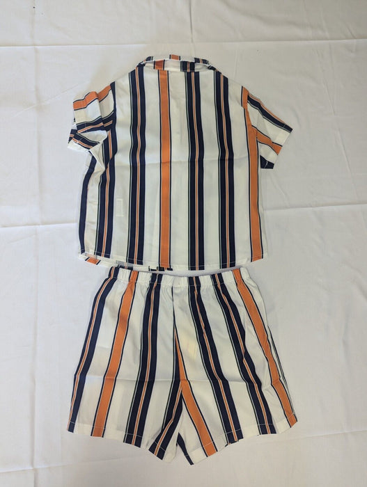 Shein Kids Multicoloured Stripe Shirt & Shorts Set 18-24 Months