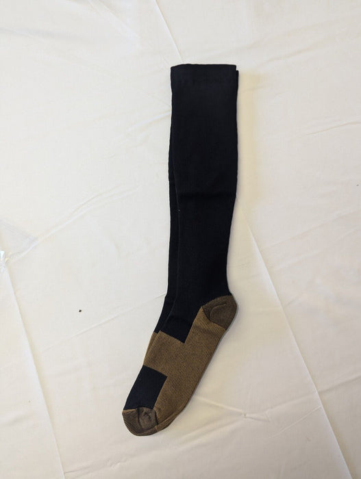 Black/Brown Compression Socks L/XL