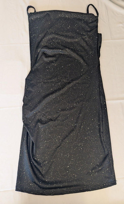 Black Dress Large Sparkle Star Pattern Unbranded