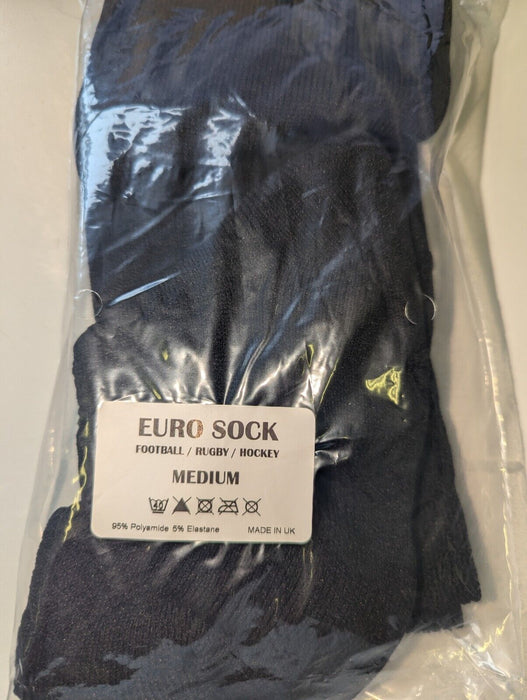 Euro Socks Long Sports Socks Black Medium