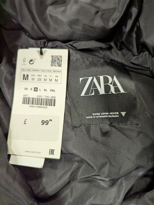 Zara Extra Long Puffer Coat - Medium