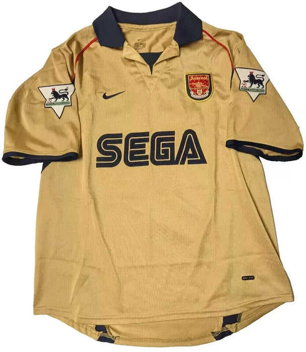 Arsenal 2001 Away Sega Gold Top - Henry 14 On The Back - Medium *SEE DESCRPTION*