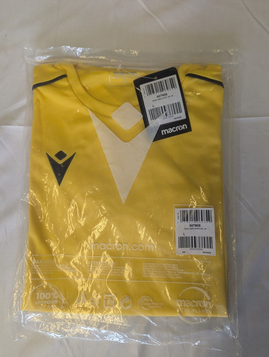 Macron Rigel Hero Sports Shirt - Yellow Size Large