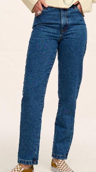 Lucy&Yak Dana - Mom Denim Jeans in Mid Wash Blue - Size 32 Regular