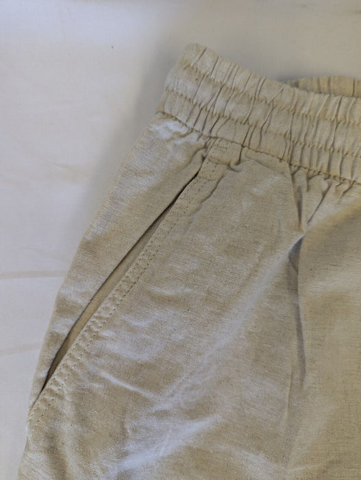 H&M Linen-Blend Joggers - Light Beige - Medium