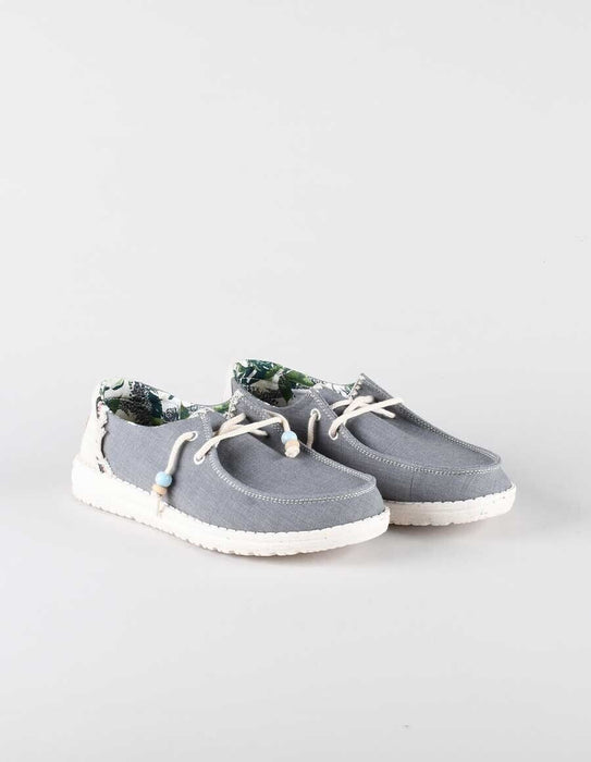 Hey Dude Wendy Fringes Indigo Grey Shoes UK 5