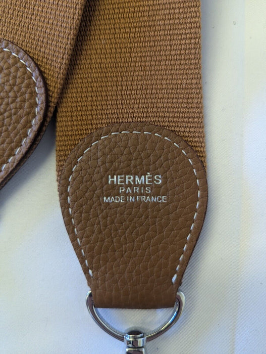 HERMES Evelyne III PM Brown Leather Shoulder Bag