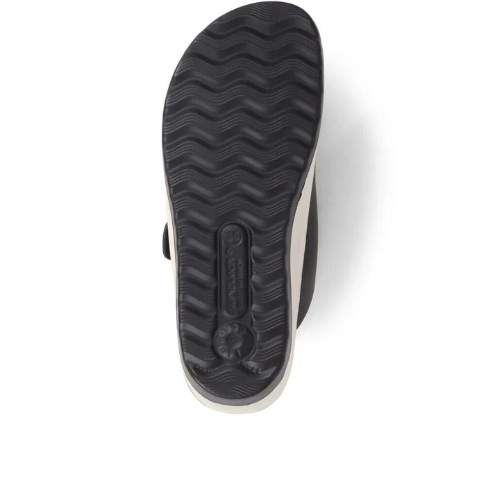 Fly Flot Dual Strap Sliders Black UK 5 Womans