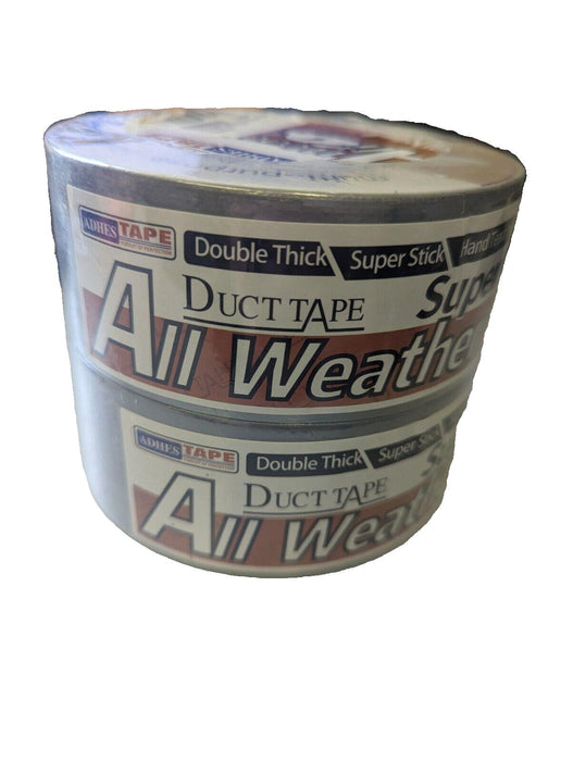 ADHES Duct Tape Sliver Waterproof Tape ducktape 1.88inch 2 rolls