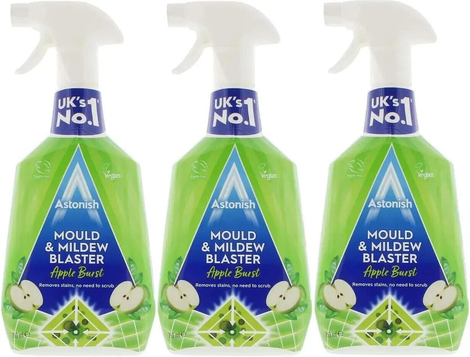 3 Astonish Mould Mildew Blaster Remover Spray Grout Bathroom Cleaner 750ml