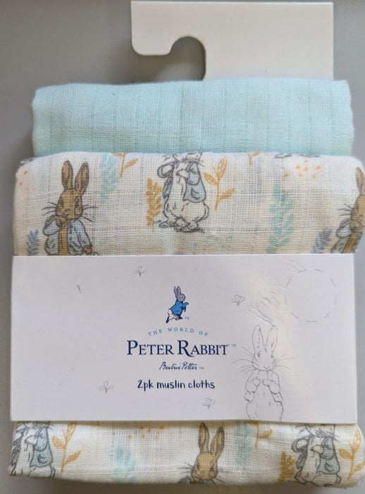 Peter Rabbit BABY MUSLIN SQUARE CLOTHES Pack of 2