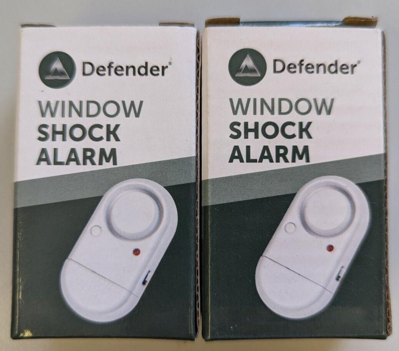 2 Pack DEFENDER WINDOW SHOCK ALARM VIBRATION ATTACK SENSOR EL00019