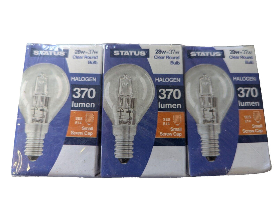 Status Halogen 28w = 37w SES/E14 Clear Round bulb  x6