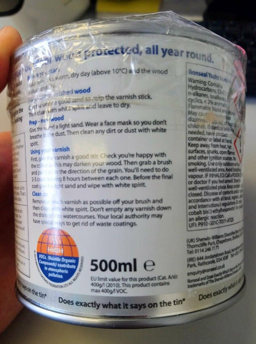 Ronseal Yacht Varnish - Gloss - 500ml