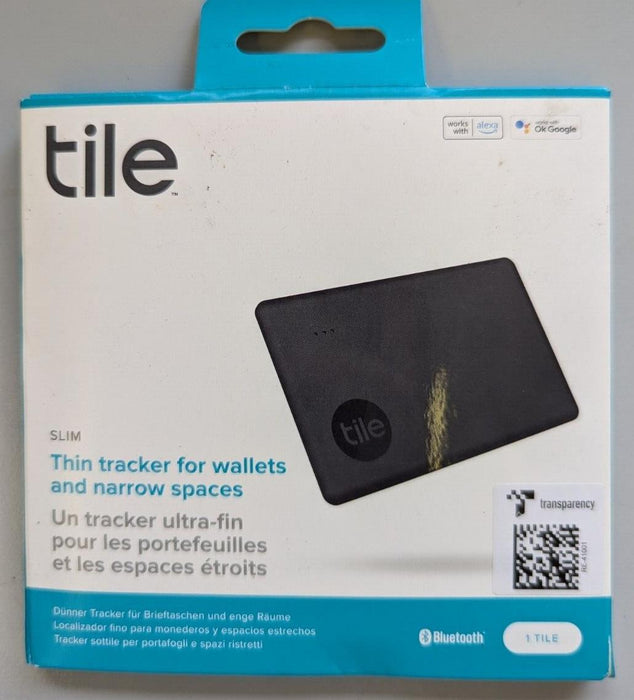 Tile Slim 1-Pack Thin Bluetooth Tracker For Wallets And Narrow Spaces