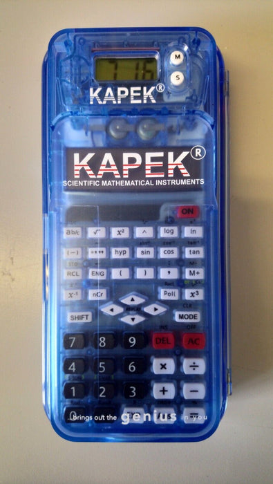 KAPEK Math Set and Scientific Calculator Bundle - Blue