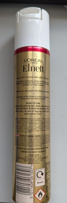 loreal paris elnett micro-diffusion hairspray coloured hair strong hold 200ml