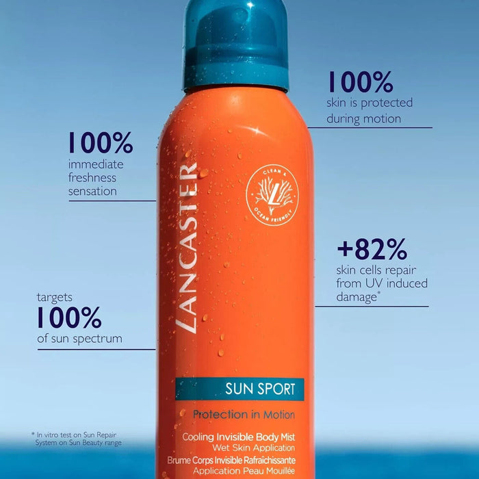 Lancaster Sun Beauty Sport Cooling Invisible Body Mist SPF 30 BRAND NEW FAST DES