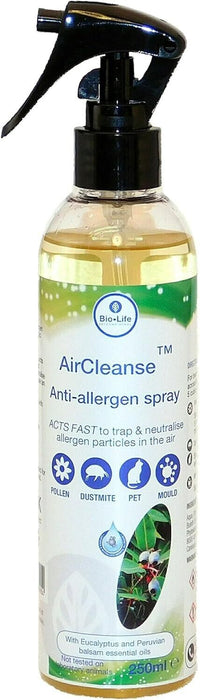 Bio-life AirCleanse Spray for Dogs/Cats/Dustmite/Pollen and Mould Allergens, 250